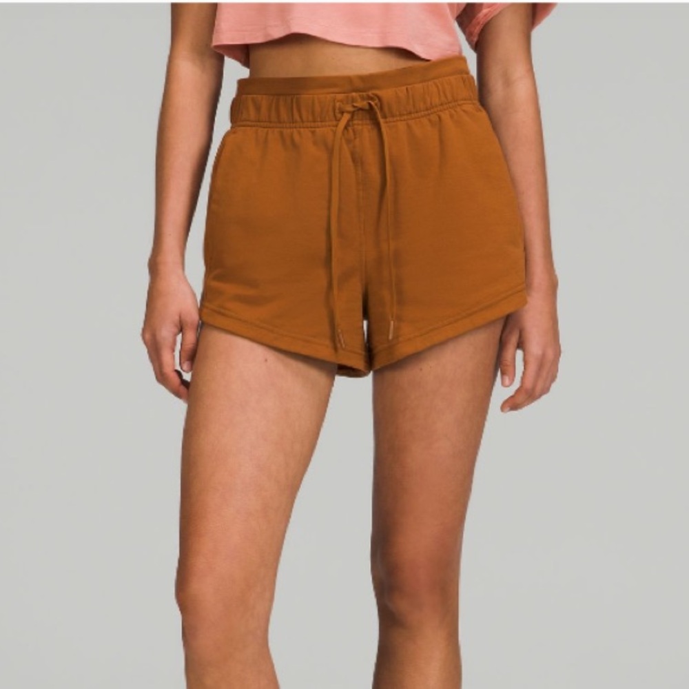 Lululemon Inner Glow High Rise Short 3” casual shorts, Copper Brown